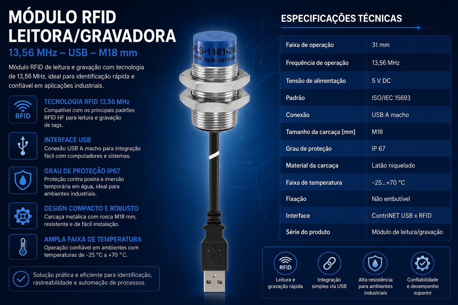 Modulo Rfid Leitora-gravadora